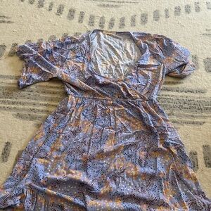 Rewind Purple Floral Long Sleeve Dress